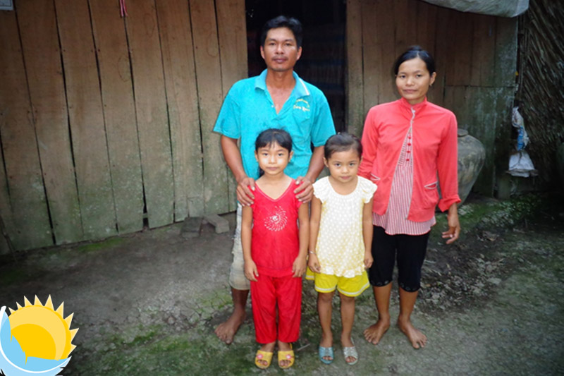 One of the families to whom we donated a new house